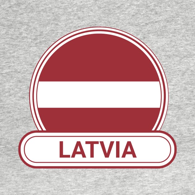 Latvia Country Badge - Latvia Flag by Yesteeyear